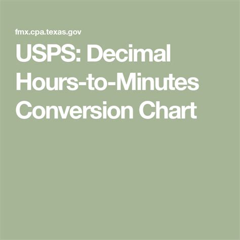USPS: Decimal Hours.